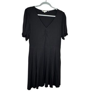 Boden Women’s Ruched Front Jersey Midi Black Dress